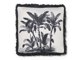 Kissen bedruckt - Baumwolle - 43 x 43 cm - Schwarz und Weiss
