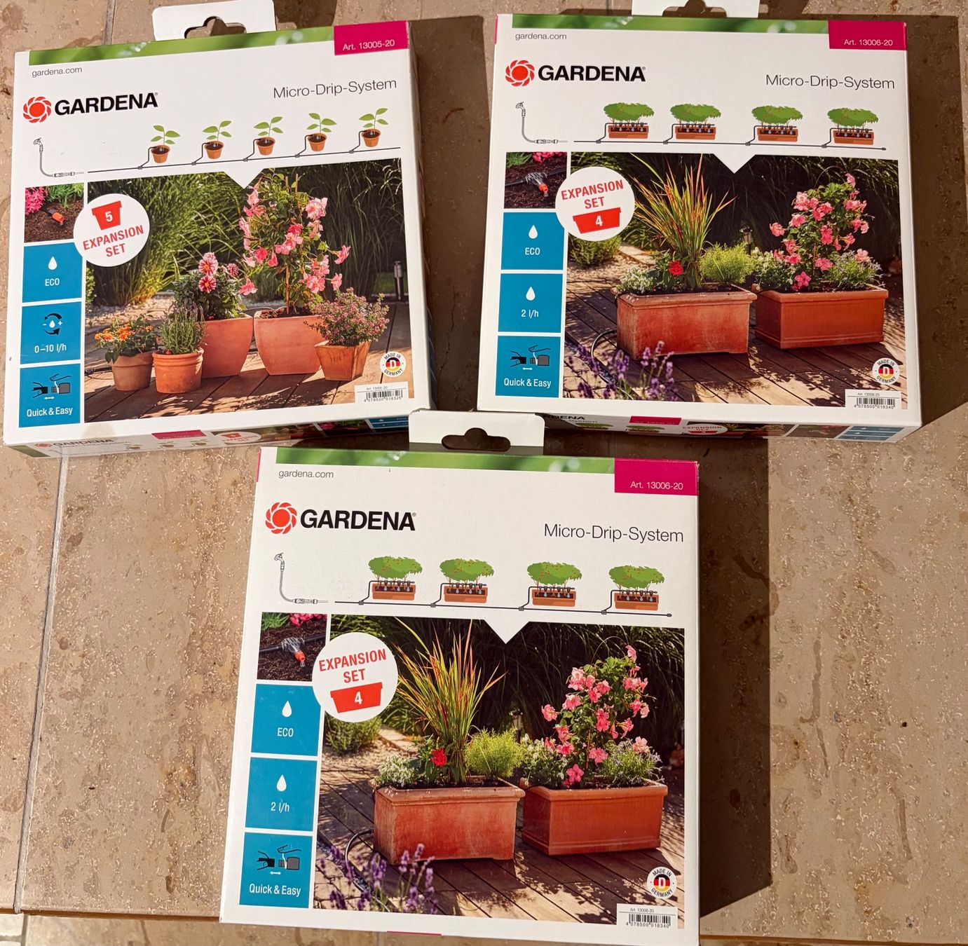 Vasi per fiori: Gardena Micro-Drip-Sytem Expension Set 4 3 Packungen – Usato da Birmenstorf AG venduto da Stef5413