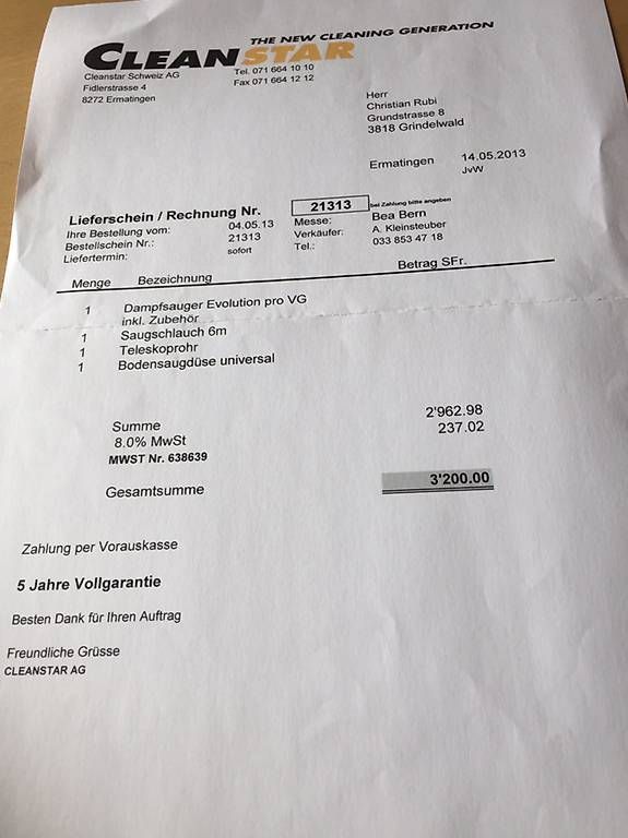 Pulitori a vapore: Dampfstaubsauger – Usato da Grindelwald venduto da chrirub 4