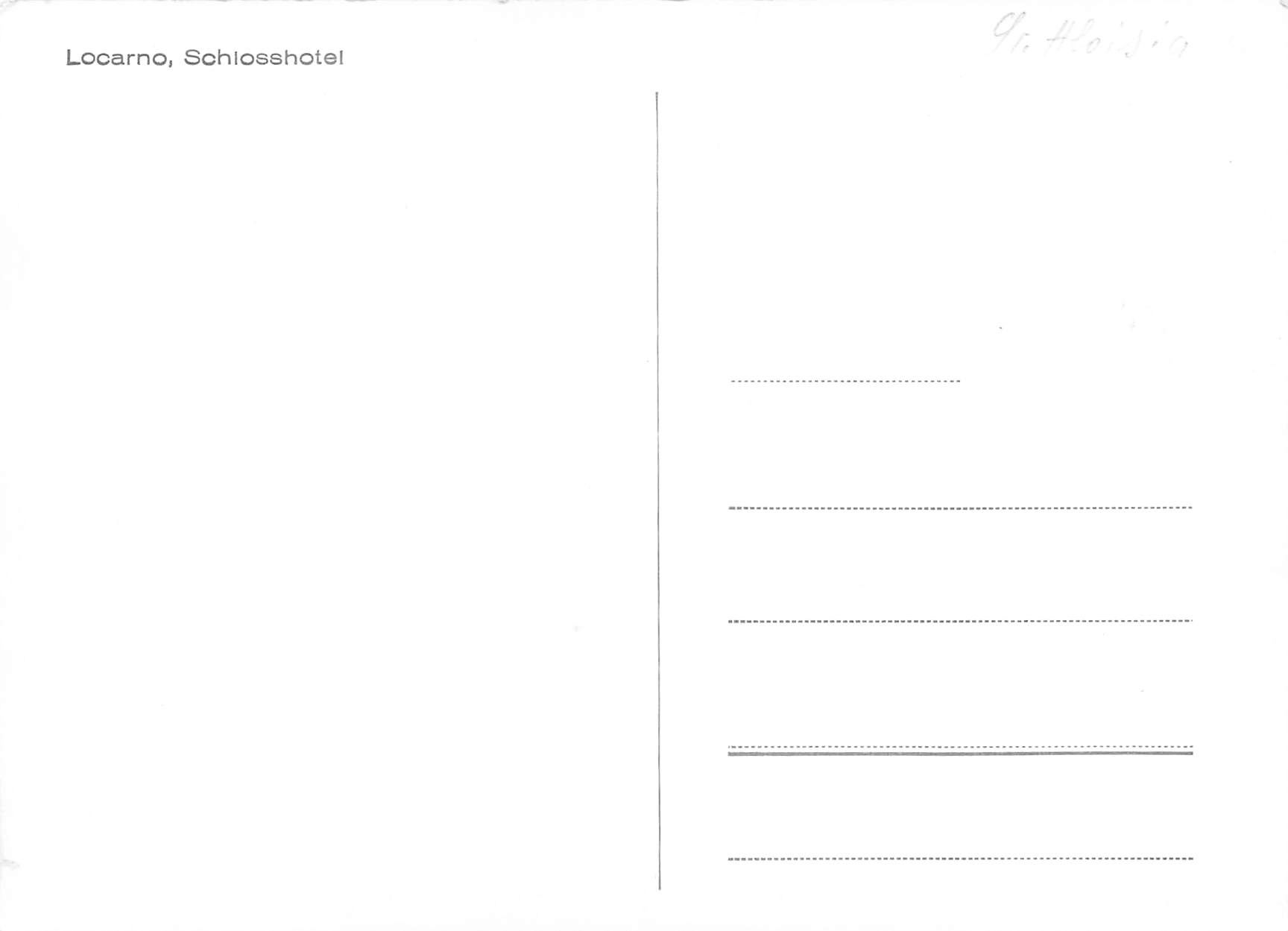 Cartoline postali: Locarno Schlosshotel G – Usato da Biasca venduto da Blenio71 1