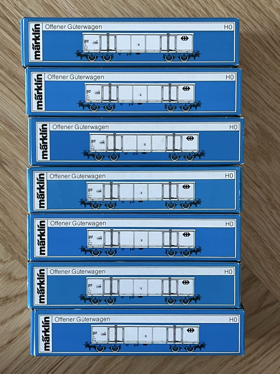 Märklin Modellini di ferrovie: 7x SBB Eaos Blockzug Märklin OVP – Usato da Basel venduto da Re620_11627 1