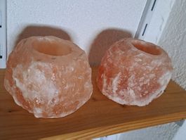 2 Rosenquarz Teelicht