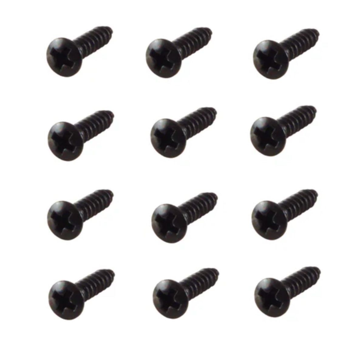 Ferramenta: 12er Set Pickguard Schrauben Schwarz 3x12mm – Nuovo e nell'imballaggio originale da Luzern venduto da MusikElektronikShop