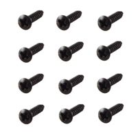 12er Set Pickguard Schrauben Schwarz 3x12mm