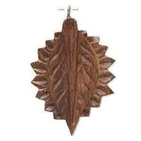Anhänger Blatt Rosenholz  60x42mm