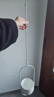 Porta vaso sospeso in metallo bianco