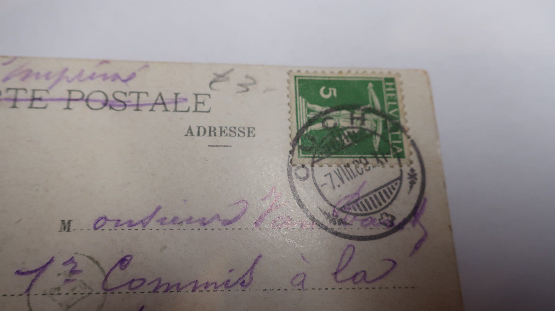 Cartoline postali: Montreux et la Dent du Midi  1909 – Usato da Cormoret venduto da Pascalll2001 3