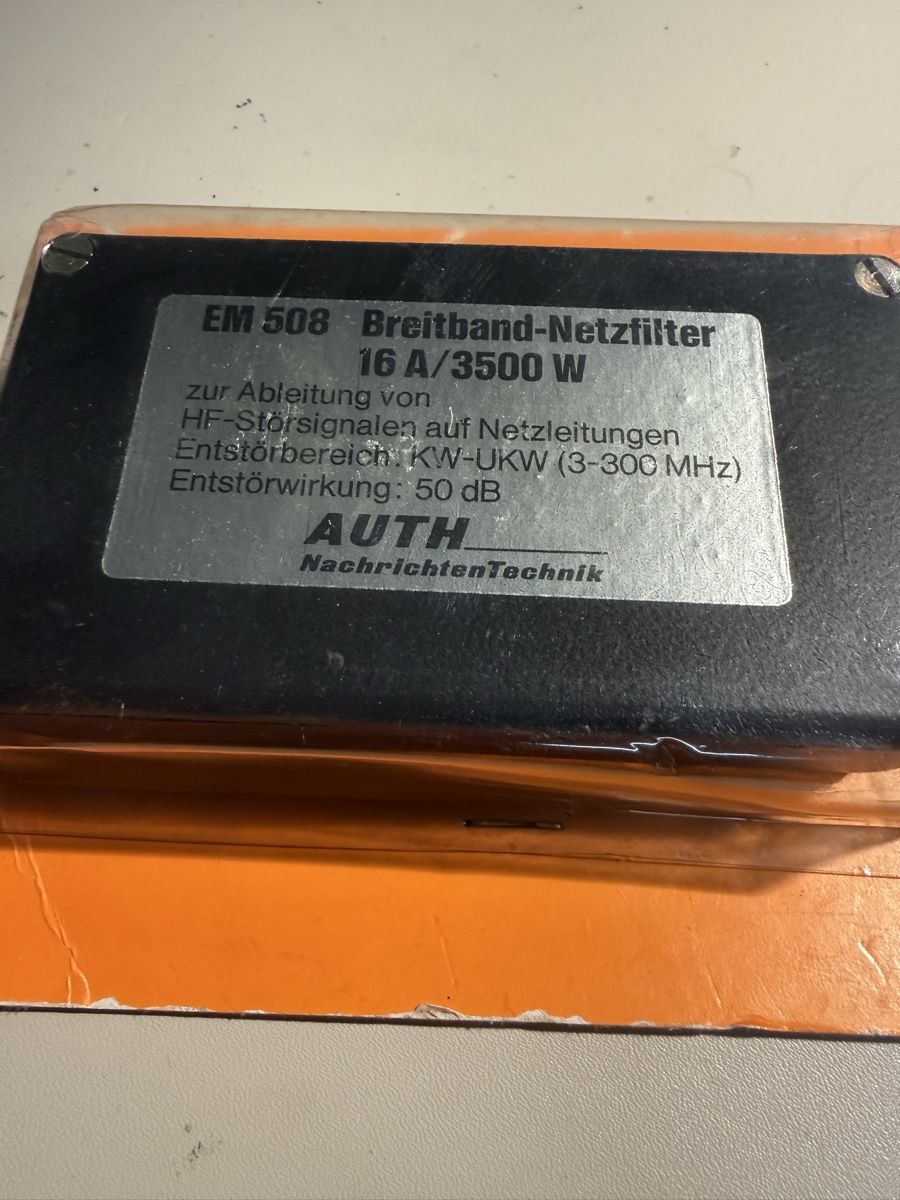 Funktechnik: AUTH Breitband-Netzfilter EM 508 – Neu und originalverpackt aus Zuzwil SG von Stepwolf 1