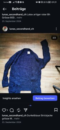Dunkelblaue Strickjacke Gr. M - Kuschelig für den Herbst!