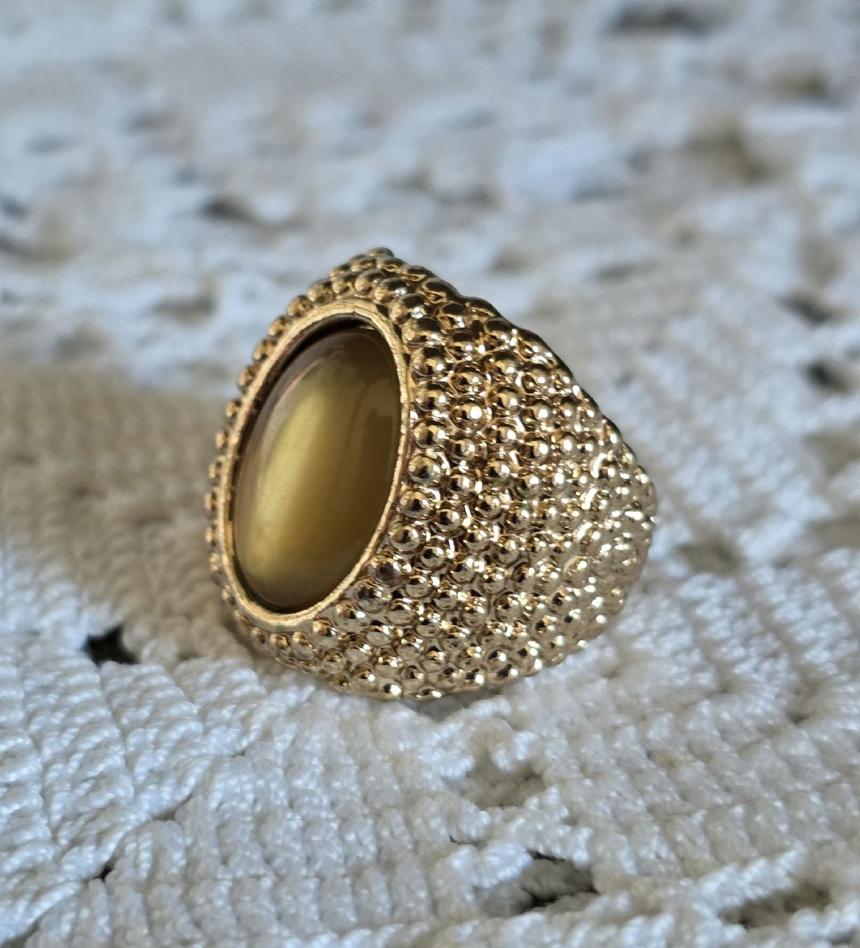 Ringe: Ring Goldfarben Katzenauge Neu – Neu (gemäss Beschreibung) aus Rheinsulz von Gilea 2