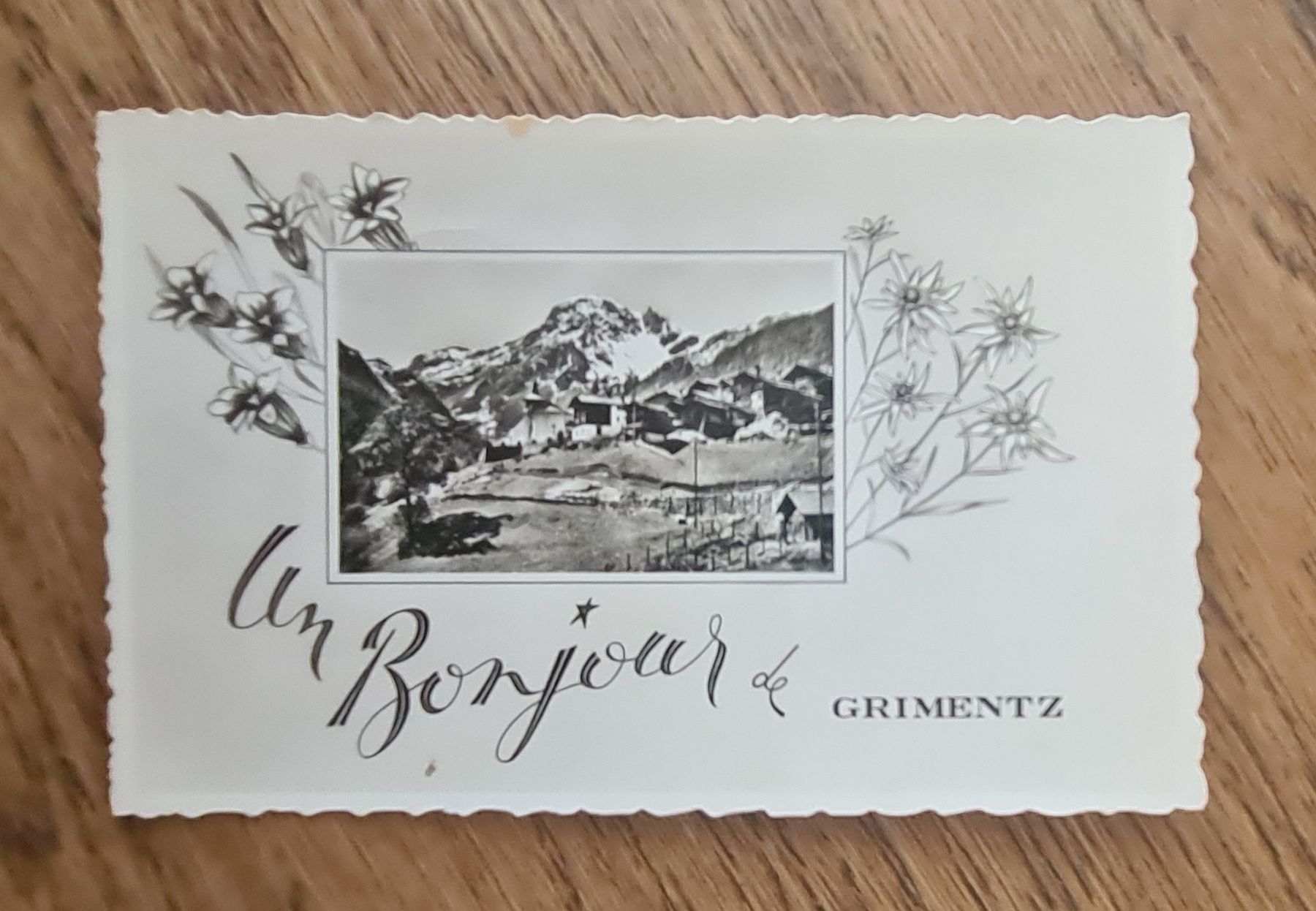 Cartoline postali: Un Bonjour de Grimentz 1955 – Usato da Ebikon venduto da Donar50