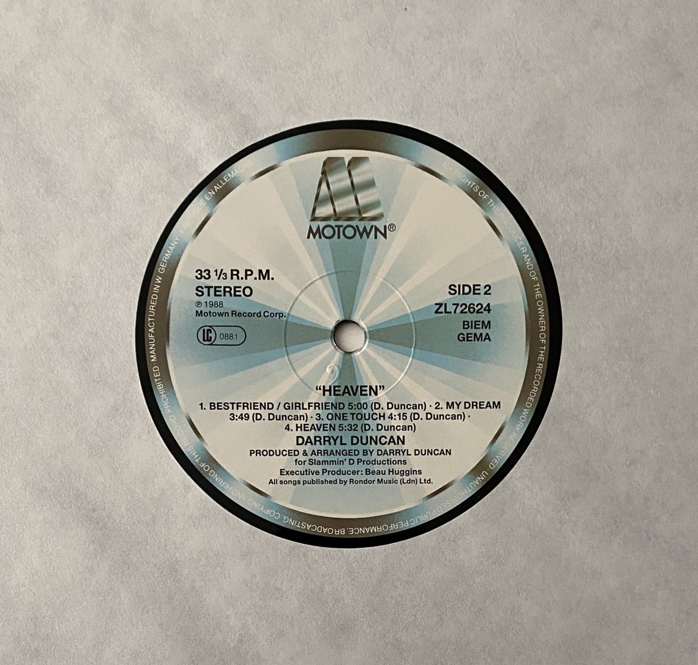 Schallplatten: Darryl Duncan, Heaven – Neu (gemäss Beschreibung) aus Flums von Empe1 3