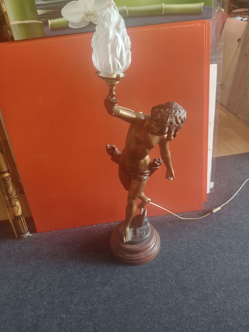 Lampadari & plafoniere: Large Antique French  Lampe Bronze – Usato da Zwingen venduto da inf_2blh