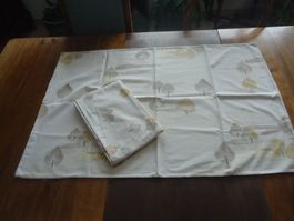 Taie d'oreiller/traversin (2 X) vintage - Coton