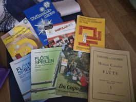Notenhefte für Querflöte und Blockflöte 7 Stück gebraucht