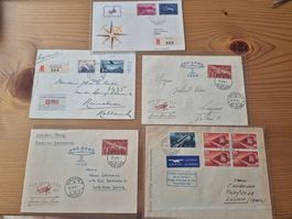 CH/FL Flugpostbriefe gelaufen Zustand gemäss Bilder