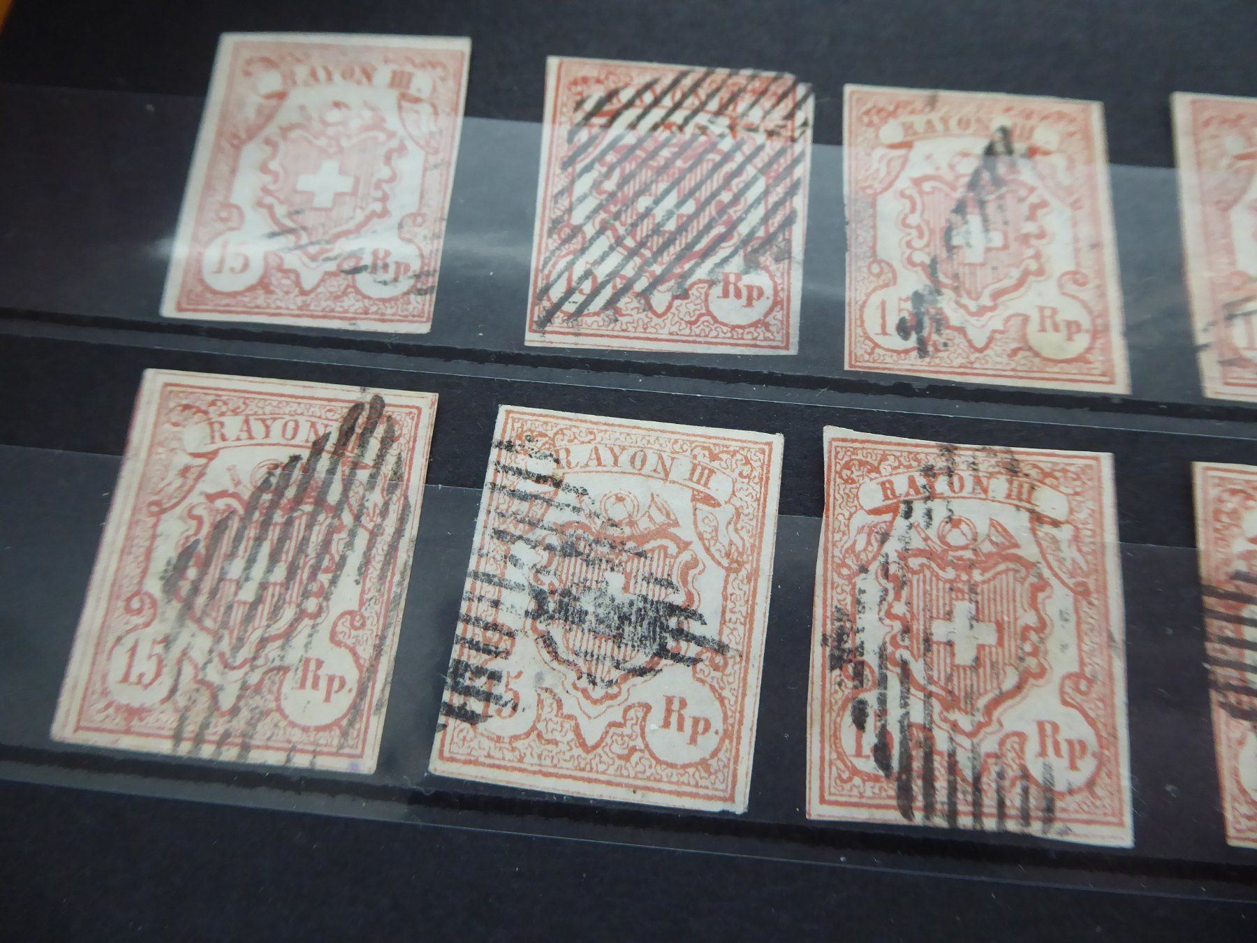 Alle Briefmarken: RAYON III Type 20 Stein 1-10 ansehen – Gebraucht aus Rothrist von swisstools 2