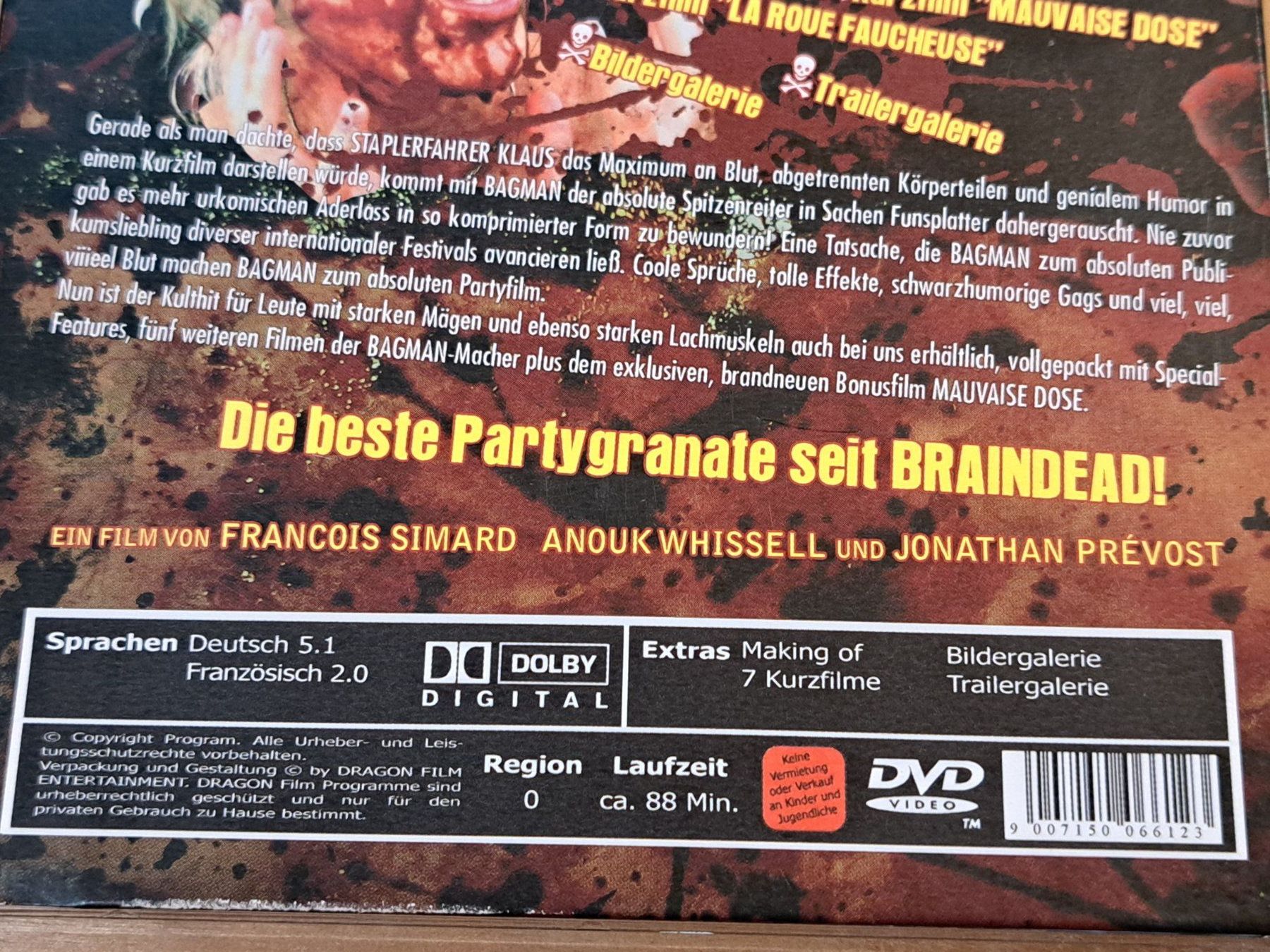 Tous les DVDs: DVD BAGMAN, Operation: Massenmord, Dragon Edition – D'occasion à Unterseen par Kanica 4