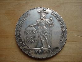 (B5) Appenzell 4 Franken 1812 UNZ+
