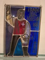 Bleiglasscheibe 7. Bundesbriefschiessen 1972 Brunnen