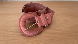 MARINA (IT) 103x5cm/NP60CHF weiches Leder Gürtel Rosa