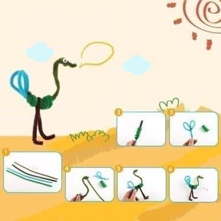Kit bricolage: 100 BIEGEPLÜSCH - PFEIFENPUTZER - CHENILLEDRAHT – Nuovo e nell'imballaggio originale da Kriens venduto da swissgadget 5