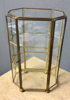 Kleine vintage Messing Vitrine Glas Vitrinchen 70er 80er