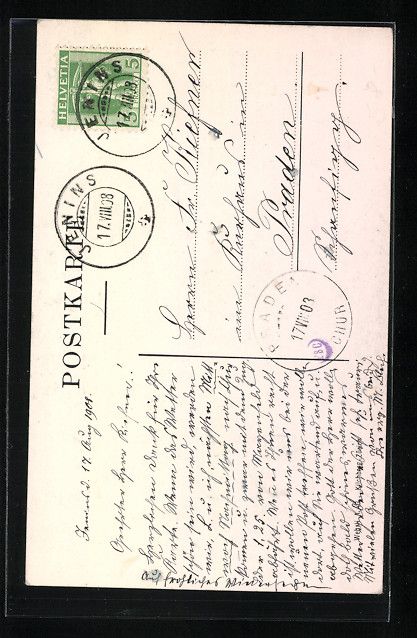 Cartoline postali: AK Ragaz, Eingang in die Badstrasse – Usato da Berlin venduto da bartko-reher 1