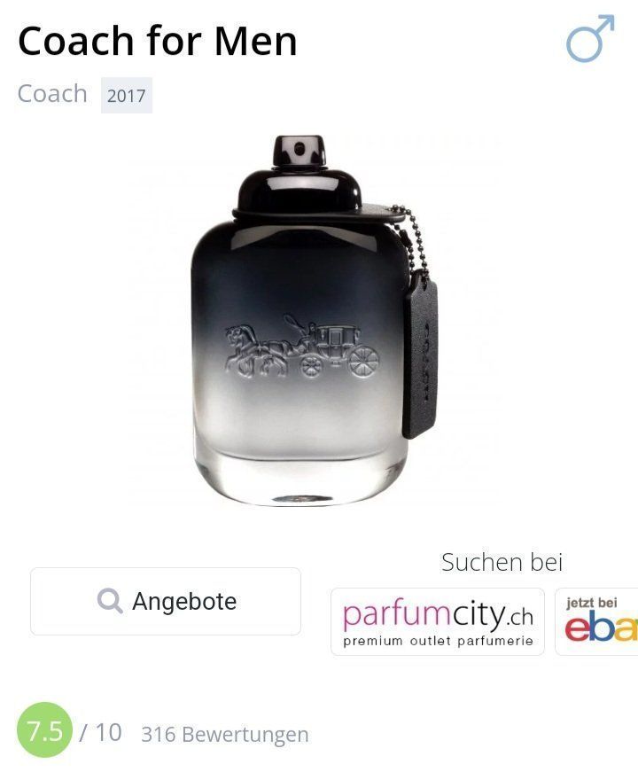 Coach Profumi & Eau de Toilette: 10 ml COACH FOR MEN EDT ABFÜLLUNG – Nuovo (secondo la descrizione) da St. Gallen venduto da CaliSunshine 2