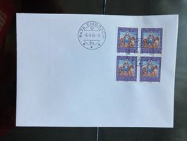 Schweiz 1966 Sonderstempel Embrach 6.6.66 6 4er30 Pro Patria
