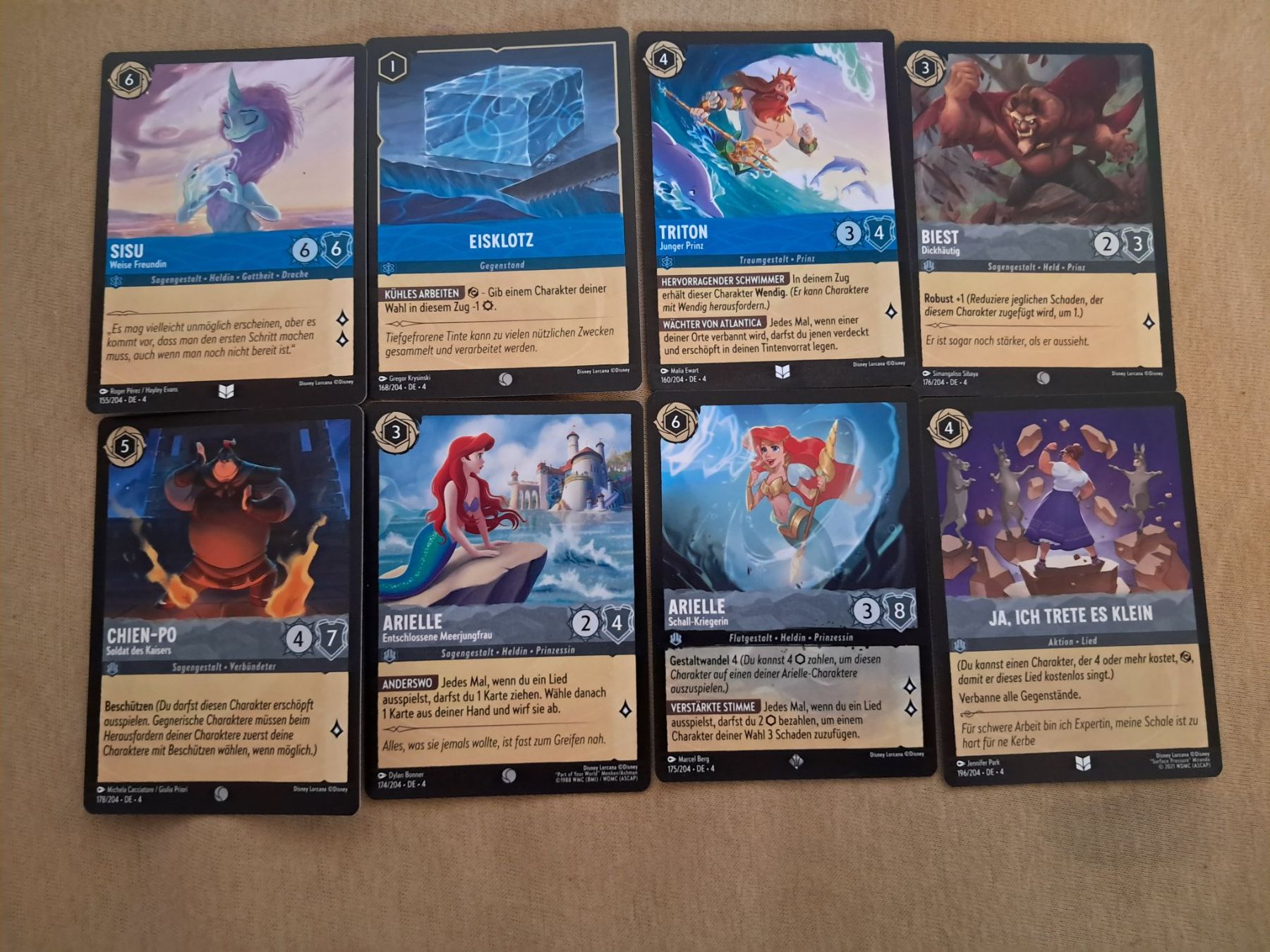 Disney Sammelbilder & Trading cards: 8 Lorcana Karten – Gebraucht aus Arni AG von Belgarion