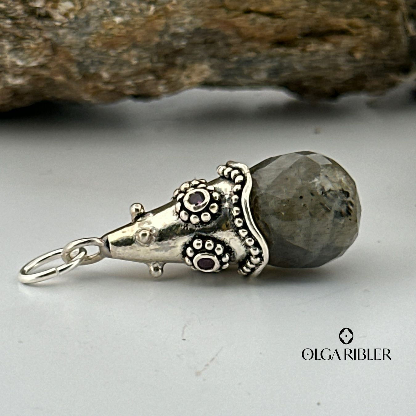 Olga Ribler Ciondoli: Sterling Silber Anhänger mit Labradorite – Nuovo (secondo la descrizione) da Luzern venduto da Schmuckoutlet 5