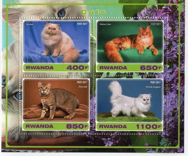 Tous les timbres: Block "Katzen". Ruanda. – Neuf avec emballage d'origine à Basel par Butsch5