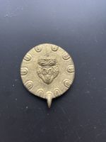 Antiker Anhänger, Löwenkopf in Messing, Durchmesser 3cm