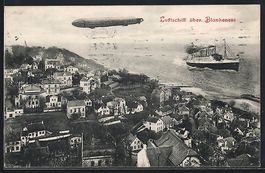 Hamburg-Blankenese, Zeppelin über der E