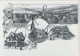 Gruss aus Altendorf  -  (Litho-Ansicht um 1900)