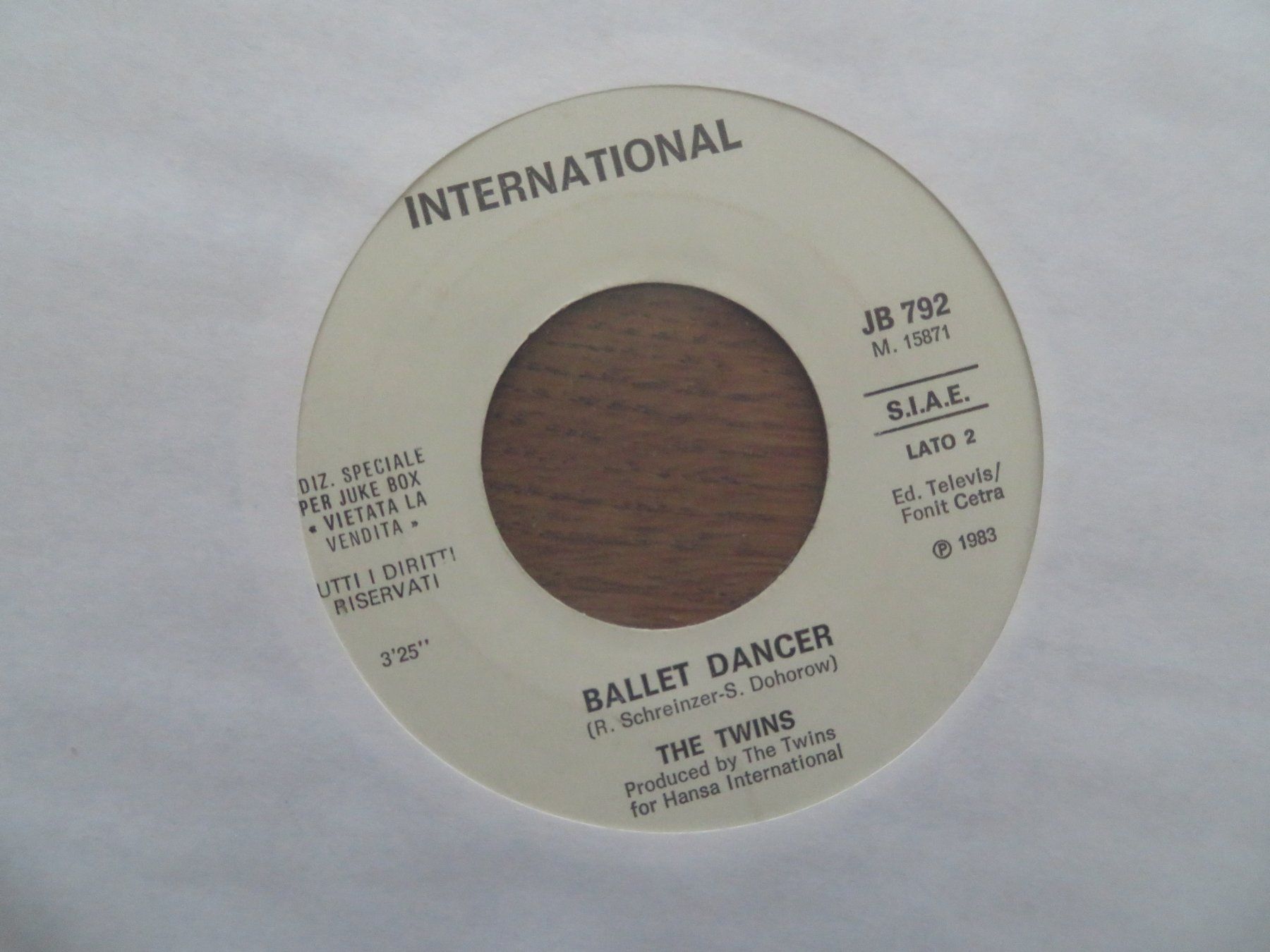 Schallplatten: The Twins - Ballet Dancer, Single Schallplatte, Top Zustand – Neu (gemäss Beschreibung) aus Zürich von max_cp5f