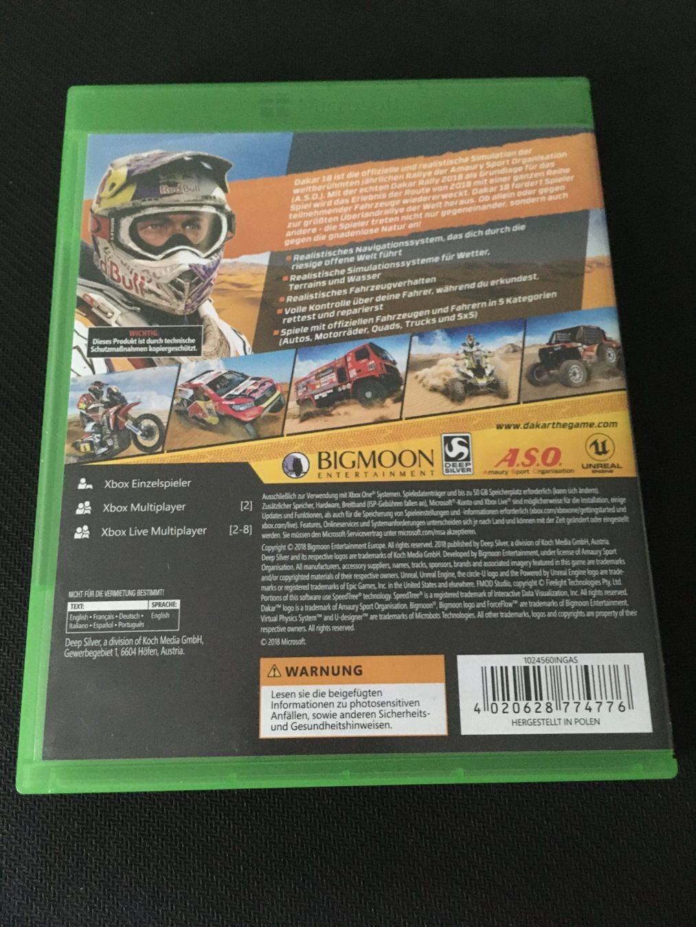 Microsoft Spiele: Dakar 18 für Xbox One – Gebraucht aus St.Gallen von sjosjo 1