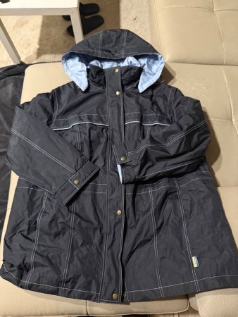 Top Übergangsjacke mit Kapuze, Dunkelblau, Grösse 50