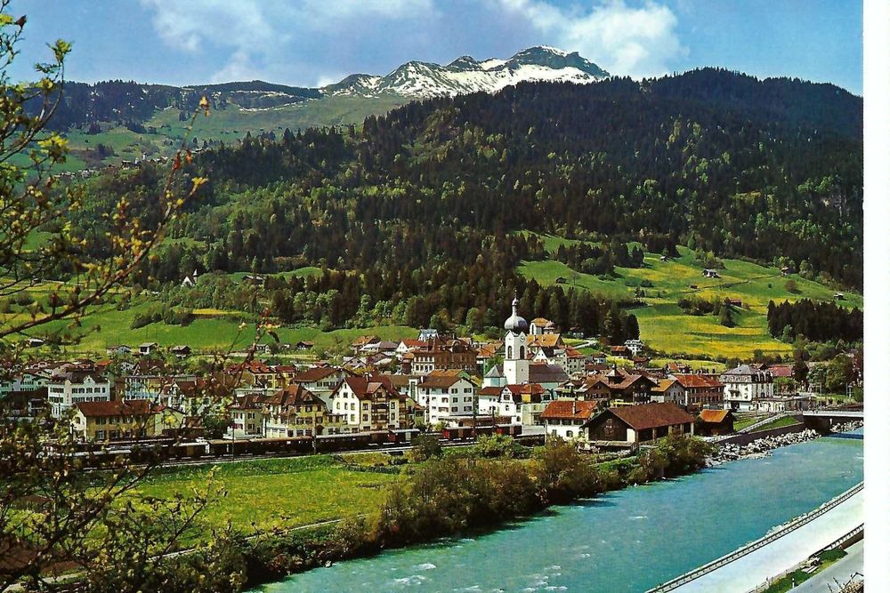 ILANZ / GLION Piz Mundaun, die erste Stadt am Rhein, Bahn (Gebraucht ...
