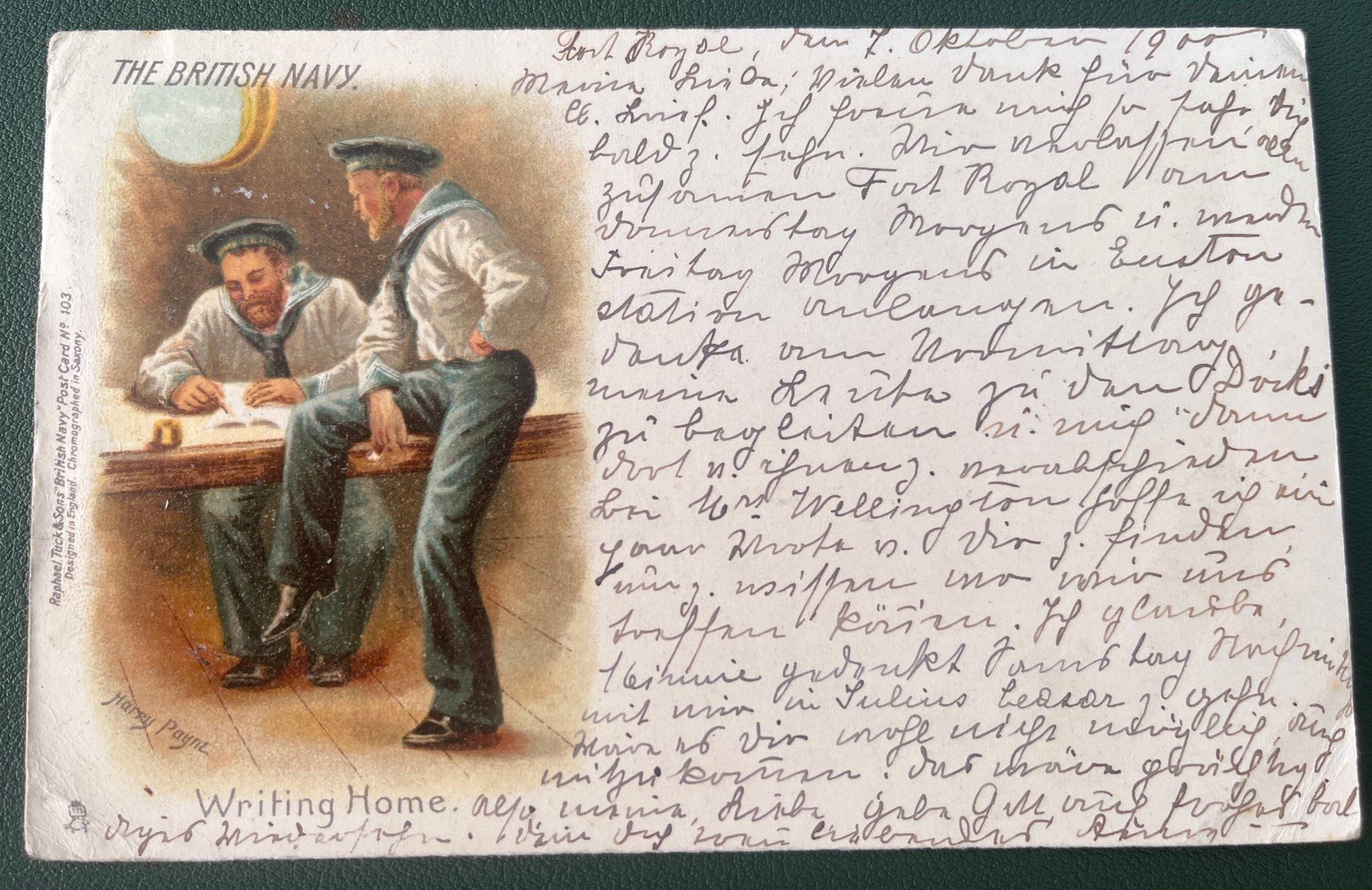 Cartoline postali: AK The British Navy - Writing home – Usato da Biberist venduto da Edelfloh