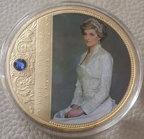Gigantenprägung Prinzessin Diana Gedenkmedaille vergoldet