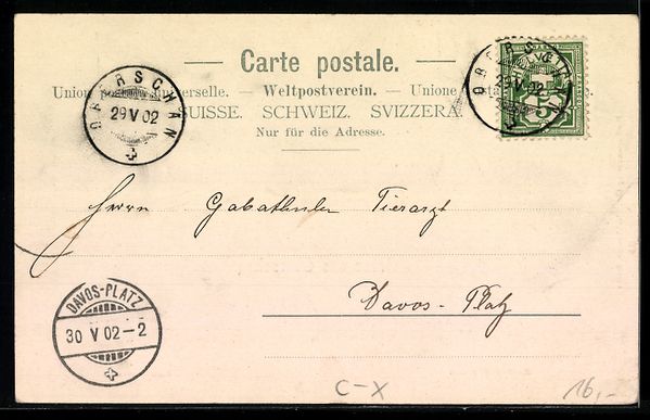 Cartoline postali: Oberschan, Burg Wartau, Hotel Bad-Eck, B – Usato da Berlin venduto da bartko-reher 1