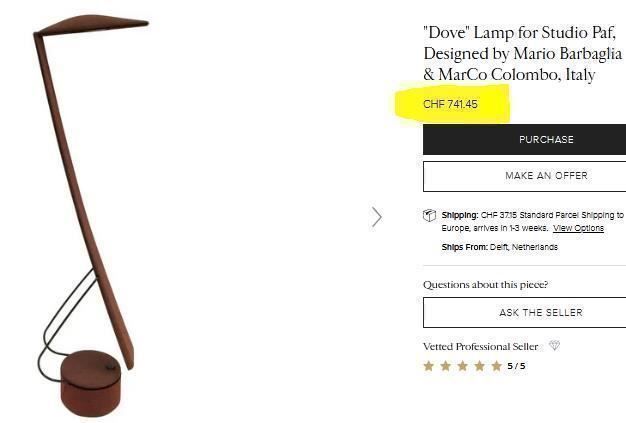 Lampen: Lampe DOVE PAF Stiudio 1980s – Gebraucht aus Collonges von arashee 2