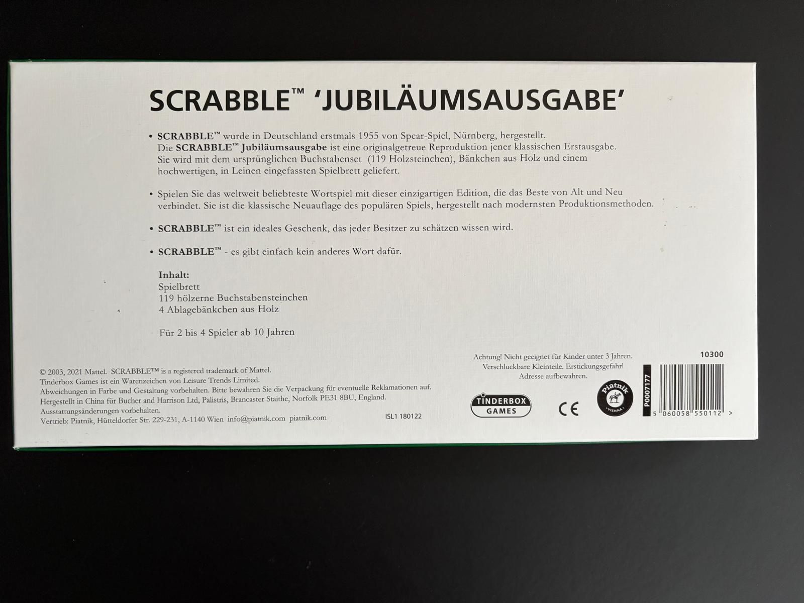 Spiele: Scrabble (Jubiläumsausgabe) – Gebraucht aus Winterthur von Wegweiser01 1
