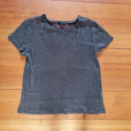 Durchsehendes Glitzertshirt Gr. S