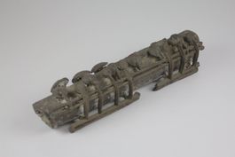 Brutalistische Bronze Trompeten Skulptur Modernismus