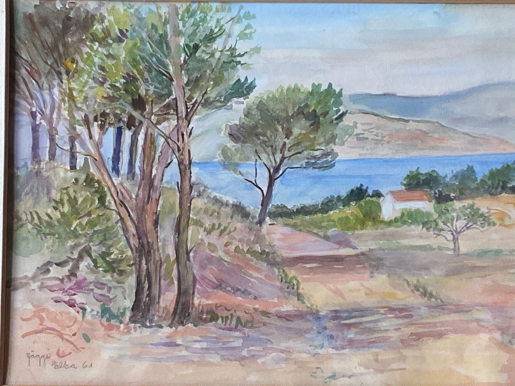 Poster & Bilder: Altes Aquarell Elba Hans Jäggi – Gebraucht aus Rünenberg von Fendi02 4