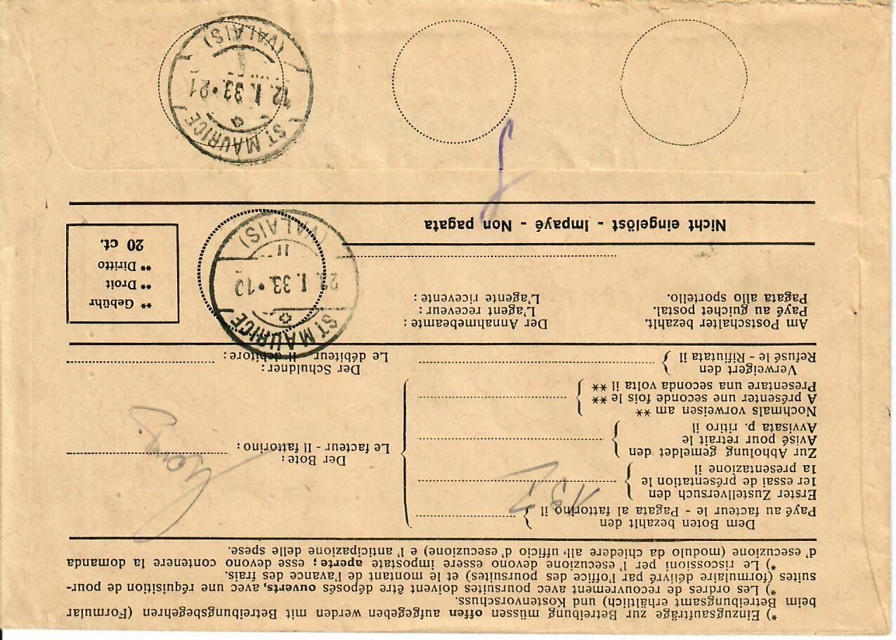 Tous les timbres: R - Brief Châtel St. Denis - St. Maurice /2 x eingeschrieben – D'occasion à Hochdorf par Ziegel-16 1