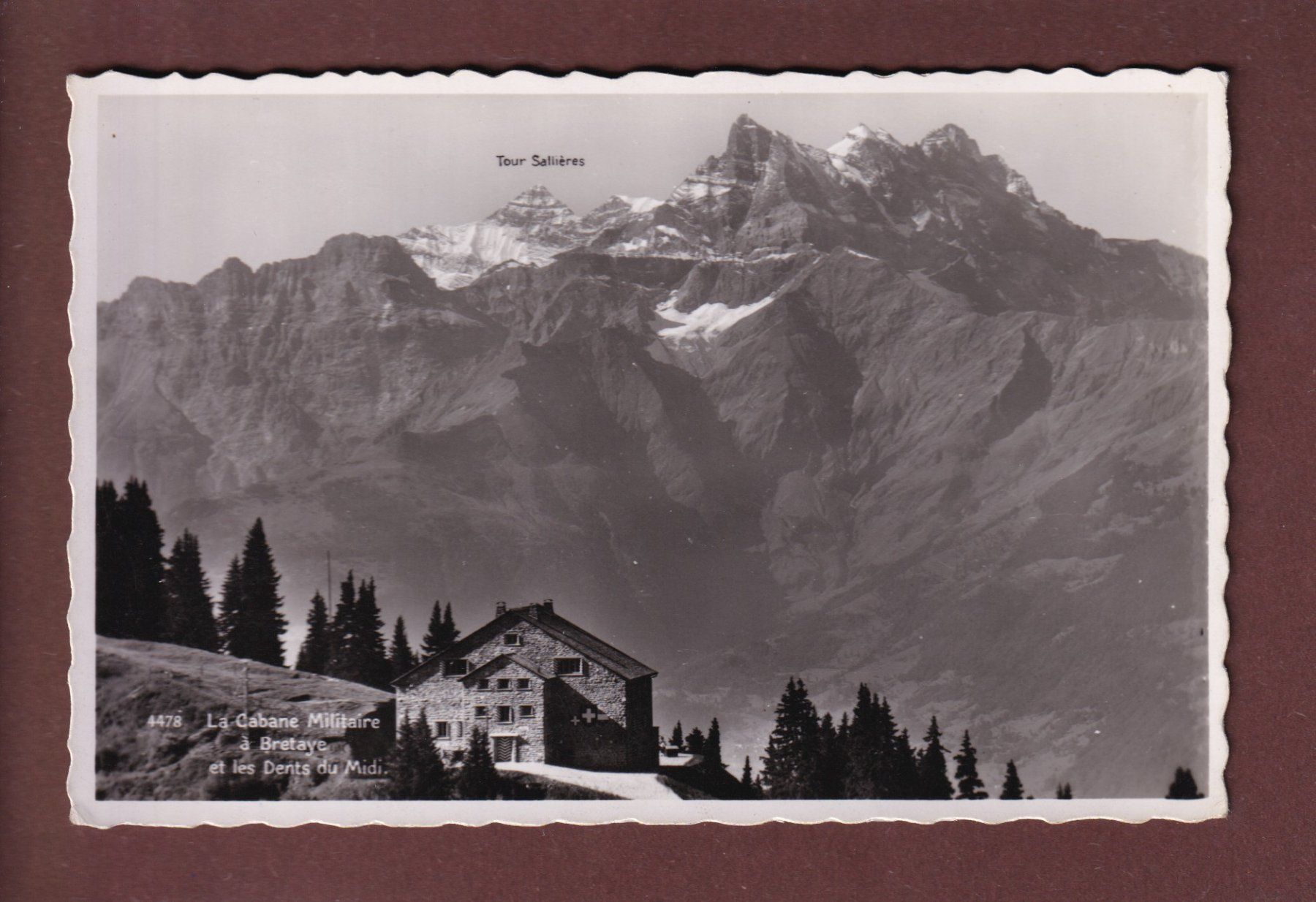 Cartoline postali: BRETAYE - Cabane militaire - Dents du Midi – Usato da Pully venduto da nicecards
